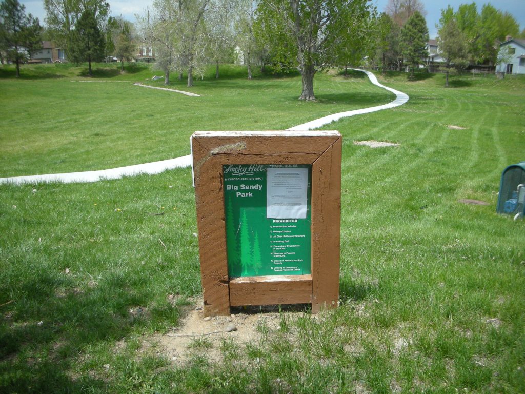 Big Sandy Park Rules Sign